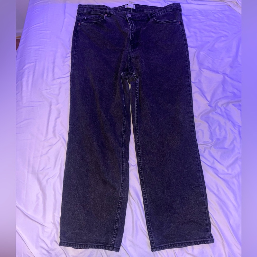 H&M black mom slim fit jeans